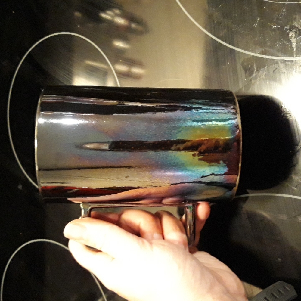 Rainbow oil slick Starbucks mug 12 oz